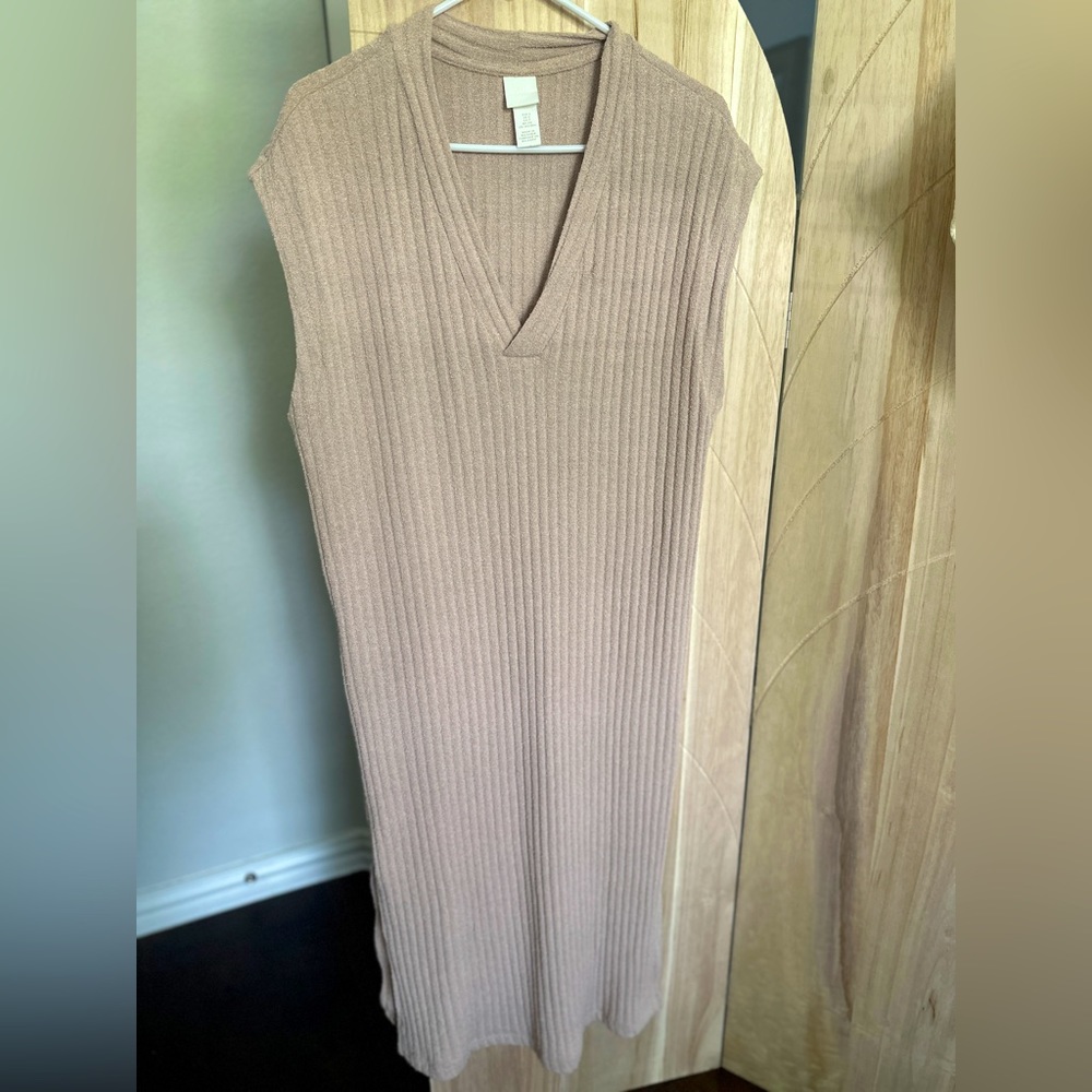 H&M midi oversized sleeveless dress size small
